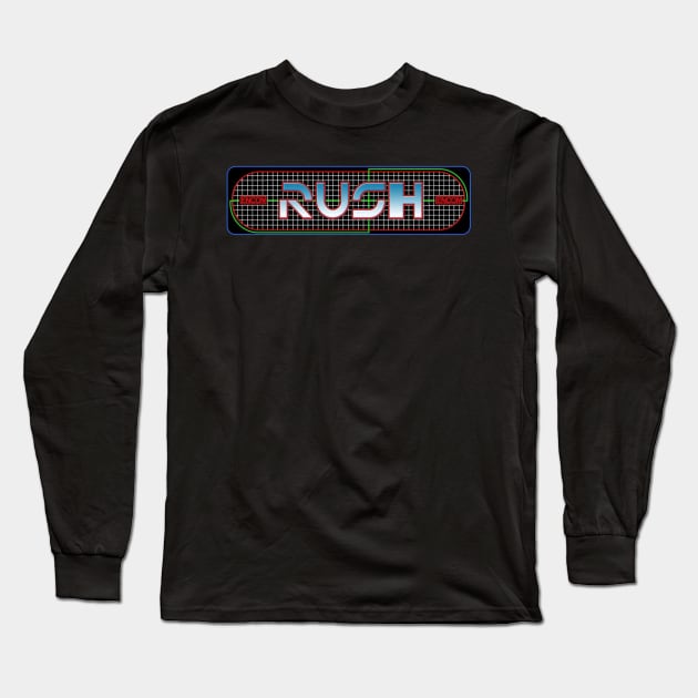 RUSH Tron Video Game Long Sleeve T-Shirt by RetroZest